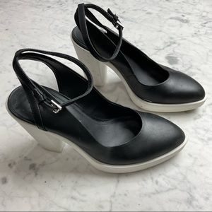 Other Stories Pointed Toe Chunky Heel Slingback Pumps